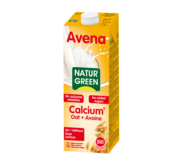 NATUR GREEN Oat Milk with Calcium 1L BIO - Healthier Bakery