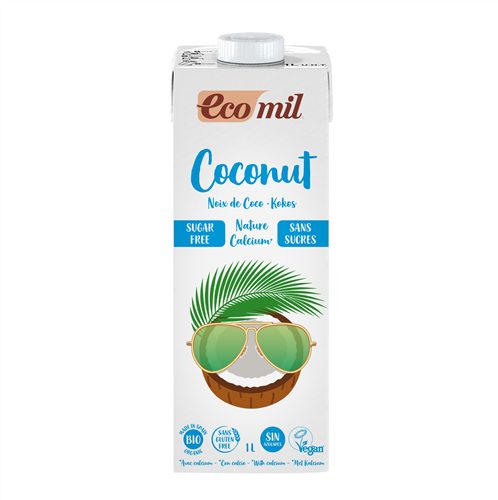 ECOMIL Coconut Milk with Calcium 1L BIO SUGAR FREE - Healthier Bakery